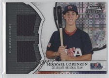 2011 Bowman Sterling USA Baseball X-Fractor Dual Relics Michael Lorenzen 0s3