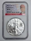 2020 American Silver Eagle ~ NGC MS69 ~ 1 oz .999 Silver ASE ~ Trump Label