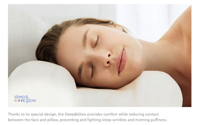 Sleep & Glow Omnia Ergonomic Pillow Prevents Sleep Wrinkles on Face