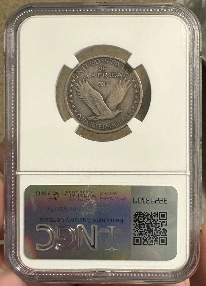 1917-S Standing Liberty Quarter Type 1 - NGC VF20 - Image 3 of 4