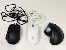 Lot of 3 Gaming Mice Logitech Razer Wireless ...