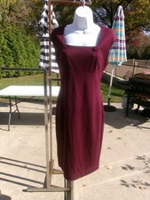 NWOT CALVIN KLEIN BURGENDY PONTE KNIT DRESS 8