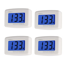 Plug in Volt Meter, 4Pcs Flat US Plug AC 80-300V LCD Digital Voltmeter Voltage T