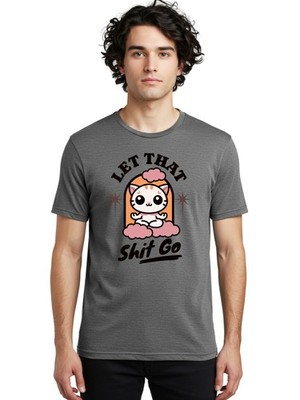 Let-That-Shit-Go Mens Graphic Tee, 100% Cotton, Casual Summer Wear