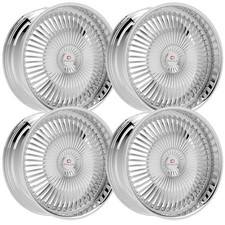 Set-4 Cavallo Clv-41 20x8.5 5x1085x114.3 35mm Nano Chrome Wheels Rims 20 Inch