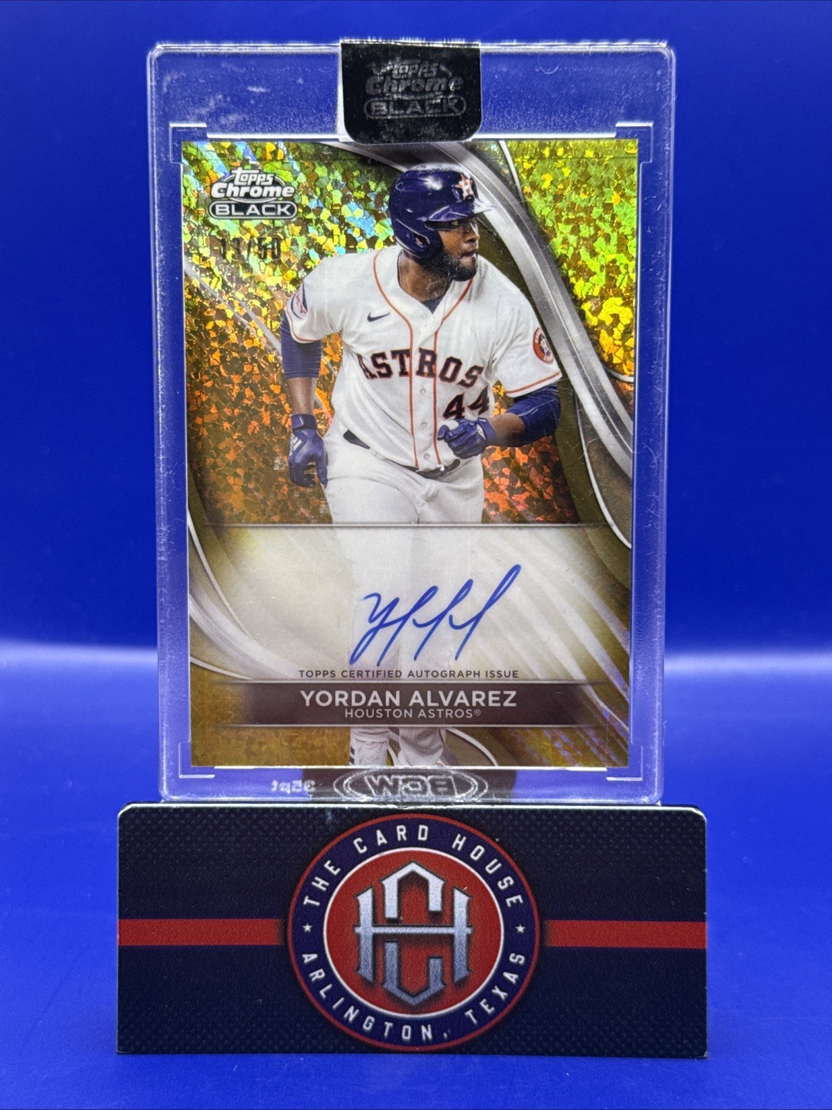 2024 Topps Chrome Black Yordan Alvarez Gold Mini-Diamond  Auto /50 Astros MM1