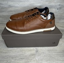 Scarpe casual Crown Vintage Edsul da uomo US 11,5 M in pelle cognac marrone stringate