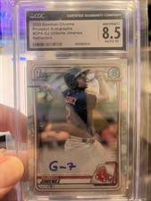 2020 bowman chrome 1st refractor auto gilberto jimenez /499 Red Sox