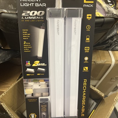Farpoint 12 Rechargeable Accent Light Bar 200 Lumens 2 Pack