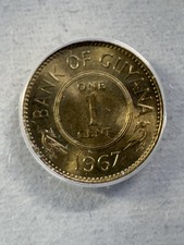 1967 Guyana 1 Cent Graded MS 66 by ANACS