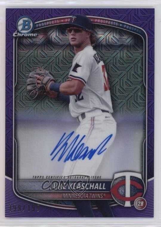 2025 Bowman Purple Mojo Refractor 199/250 Luke Keaschall Rookie Auto RC 0ok8