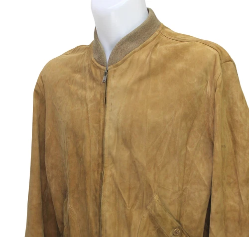 Bally of Switzerland Soft Leather Reversible Bomber Jacket Camel Italy Size 40 image 7