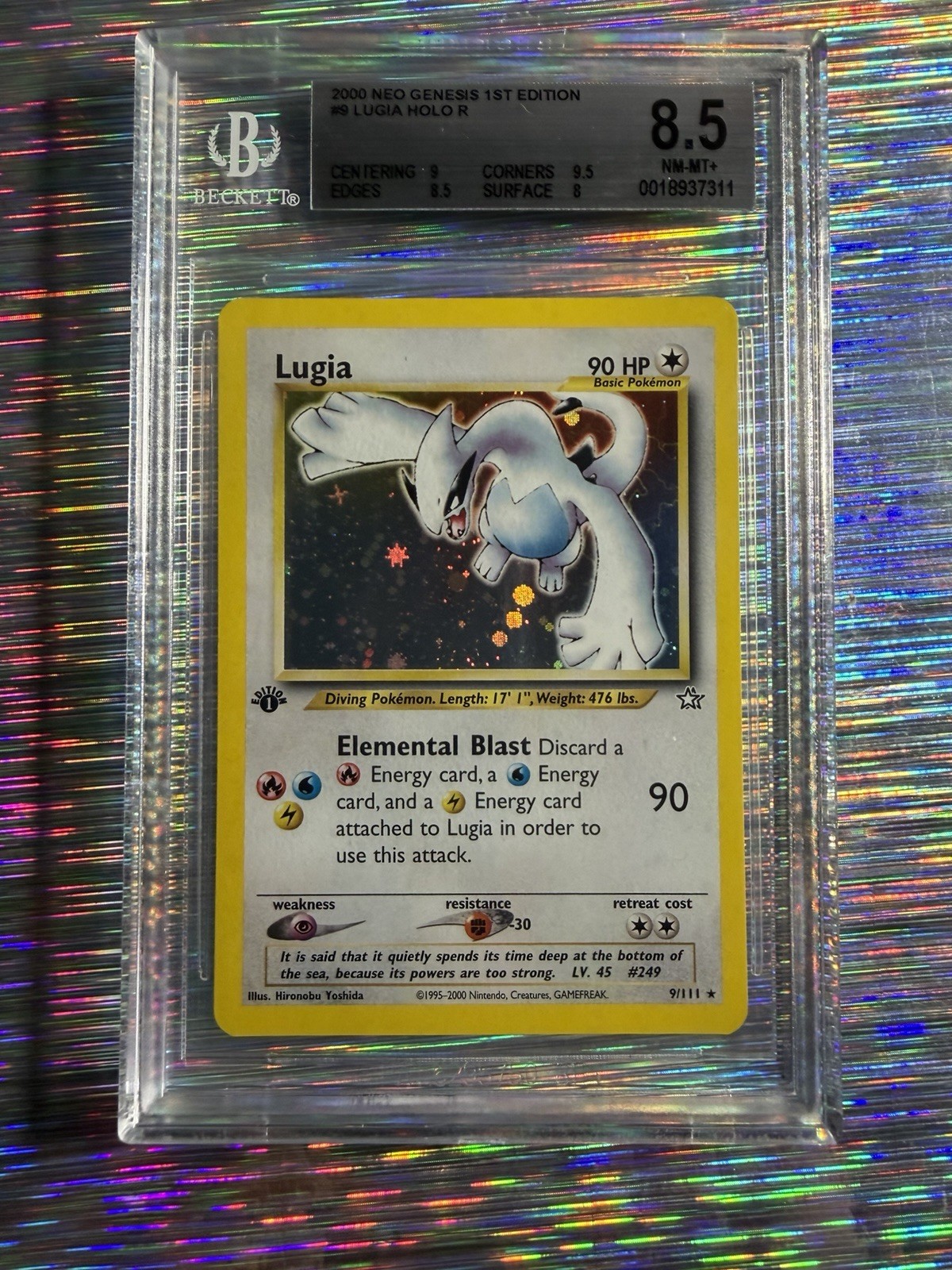 Lugia 2000 Neo Genesis 1st Edition #9 Holo BGS 8.5 📈💥💎💥