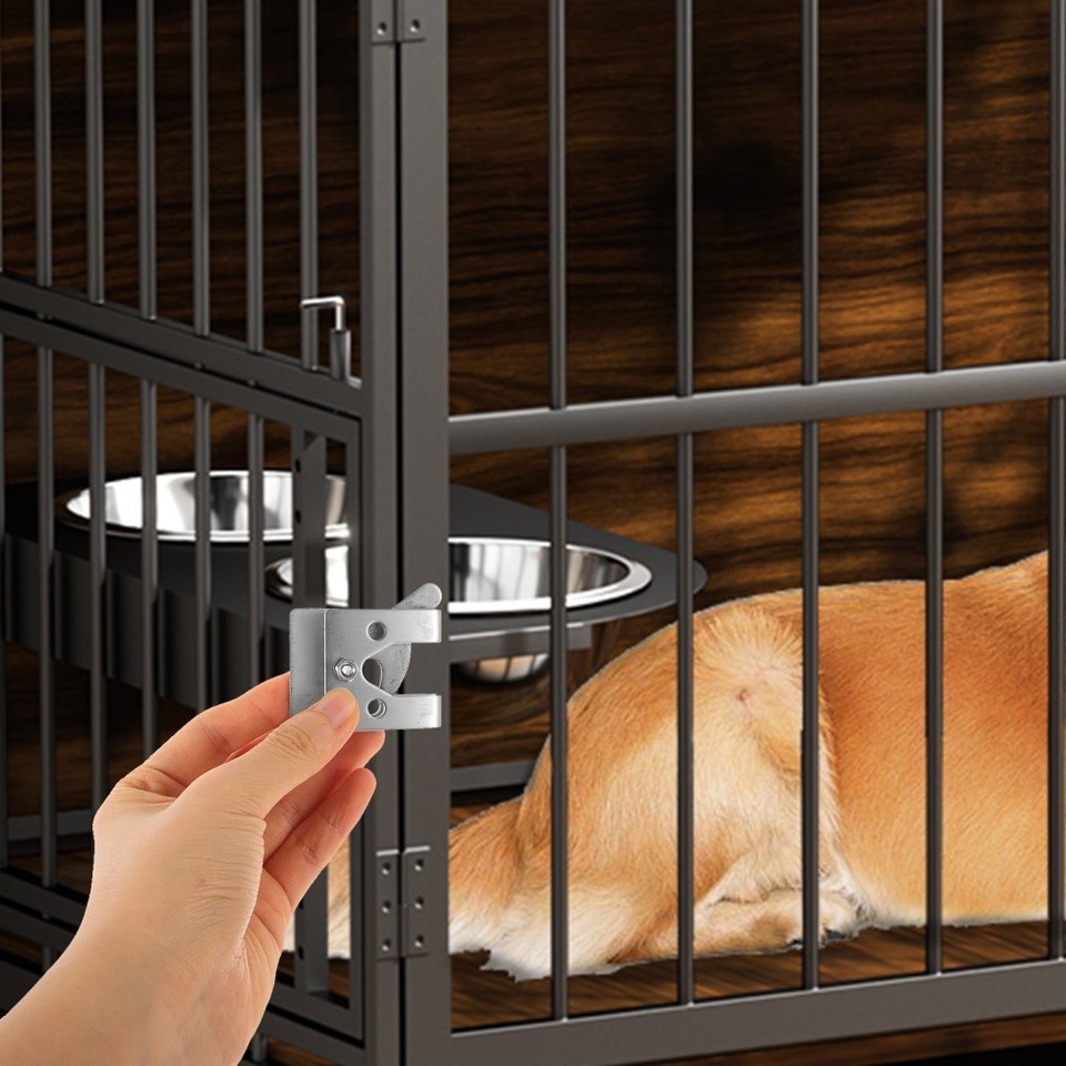 Heavy Duty Stainless Steel Cage Gate Latch Silver Door Lock for Dog ...