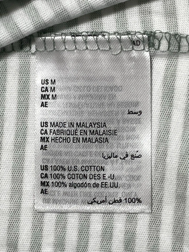 NWD Charter Club Women's size M Short-Sleeve Henley Sleep Shirt Green Stripe - Image 4 of 4