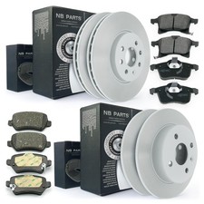 Bremsscheiben Bremsbeläge vorne hinten für Opel Astra H Caravan GTC 4-Loch Felge
