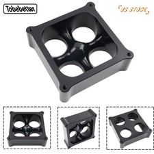 Black 2-inch Aluminum 4500 Cnc Machined Carburetor Spacer Square Bore 4 Port Us