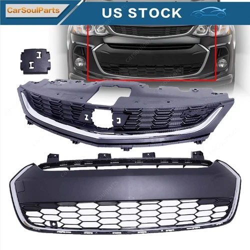 New For 2017-2020 Chevy Sonic Front Upper Grille Lower Grill 94538130 42497011