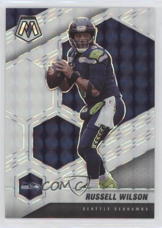 2021 Panini Mosaic White Mosaic Prizm 21/25 Russell Wilson #179 9v7