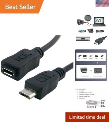 Versatile Micro USB 2.0 Extension Cable 4.92FT - Fast Charging & Data Transfer