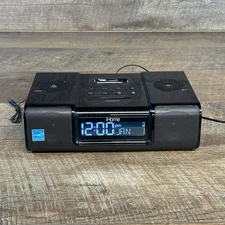 iHome iP9 iPodDocking Station Clock AM FM Radio Black Antenna W/ Power Supply!