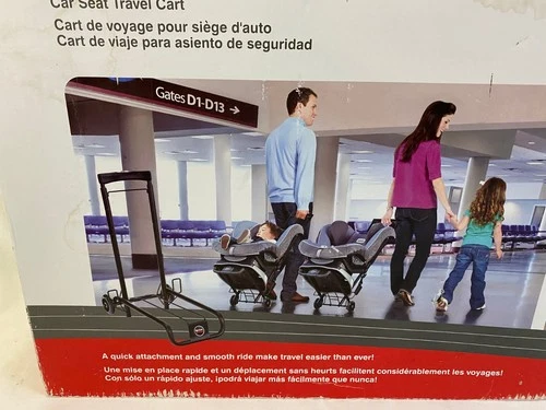 Britax Car Seat Travel Cart S840500 Adjustable Foldable Fits Airplane - Picture 4 of 14