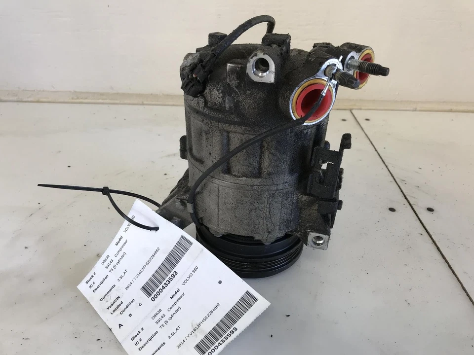 Used A/C Compressor fits: 2014 Volvo S60 2.5 Grade A - Image 2 of 4