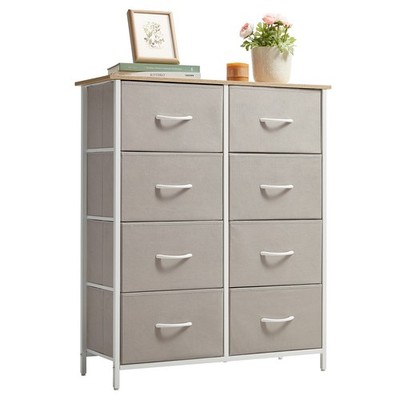 Lifewit Kommode f??r Schlafzimmer, Kommode mit 8 Stoffschubladen