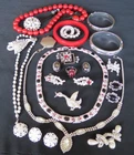 Vtg Jewelry Lot Sterling W Germany Bakelite Whiting & Davis Locket MOP Lot