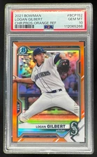 2021 Bowman Chrome Prospects Orange Refractor #BCP-152 Logan Gilbert /75 PSA 10