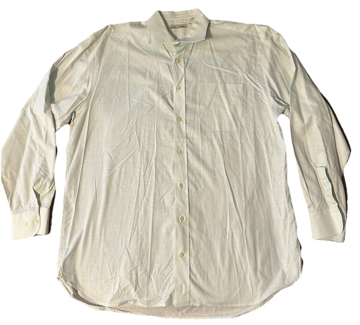 Vintage Peter Millar Button Down Large Pinstriped - image 1
