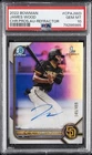 2022 BOWMAN CHROME PROSPECT AUTO REFRACTOR #CPAJWD JAMES WOOD 145/499 PSA 10