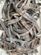 Gray Pink Plaid -Cut Size 8 - 100 Wool Fabric for Rug Hooking