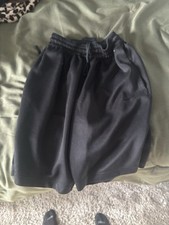 Nike Men's Black Mesh Athletic Shorts Size L 100 Polyester Drawstring