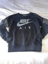 Nike Air Fleeced Kids Pullover Boys Hooded Graphic SZ 7 Sweatshirt B32