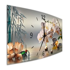 BM Wanduhr Funkwanduhr Funk Wanduhr 44 cm x 22 cm geräuschlos lautlos 9583-1SZa