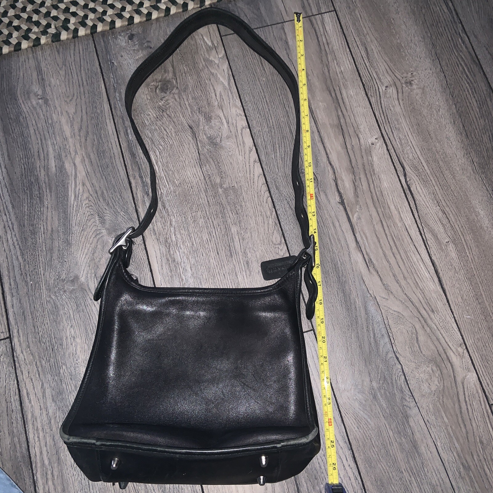 Coach Vintage Legacy Black Leather Zip Crossbody Bag … Gem