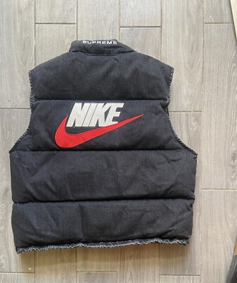 Supreme Nike Denim Puffer Vest Black Size L in Hand | eBay Supreme Nike Denim Puffer Vest Black Size L in Hand | eBay