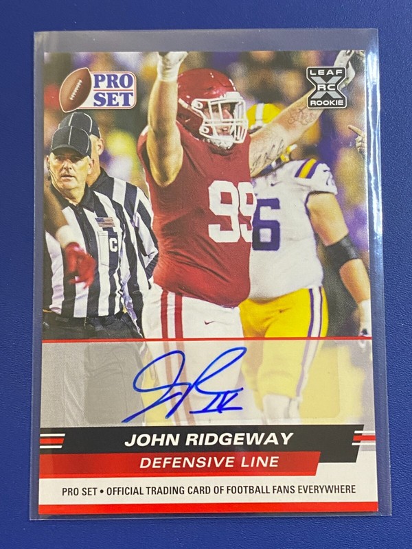 🏈 2022 Leaf Pro Set Football Autograph #PSA-JR3 John RIDGEWAY 🏈