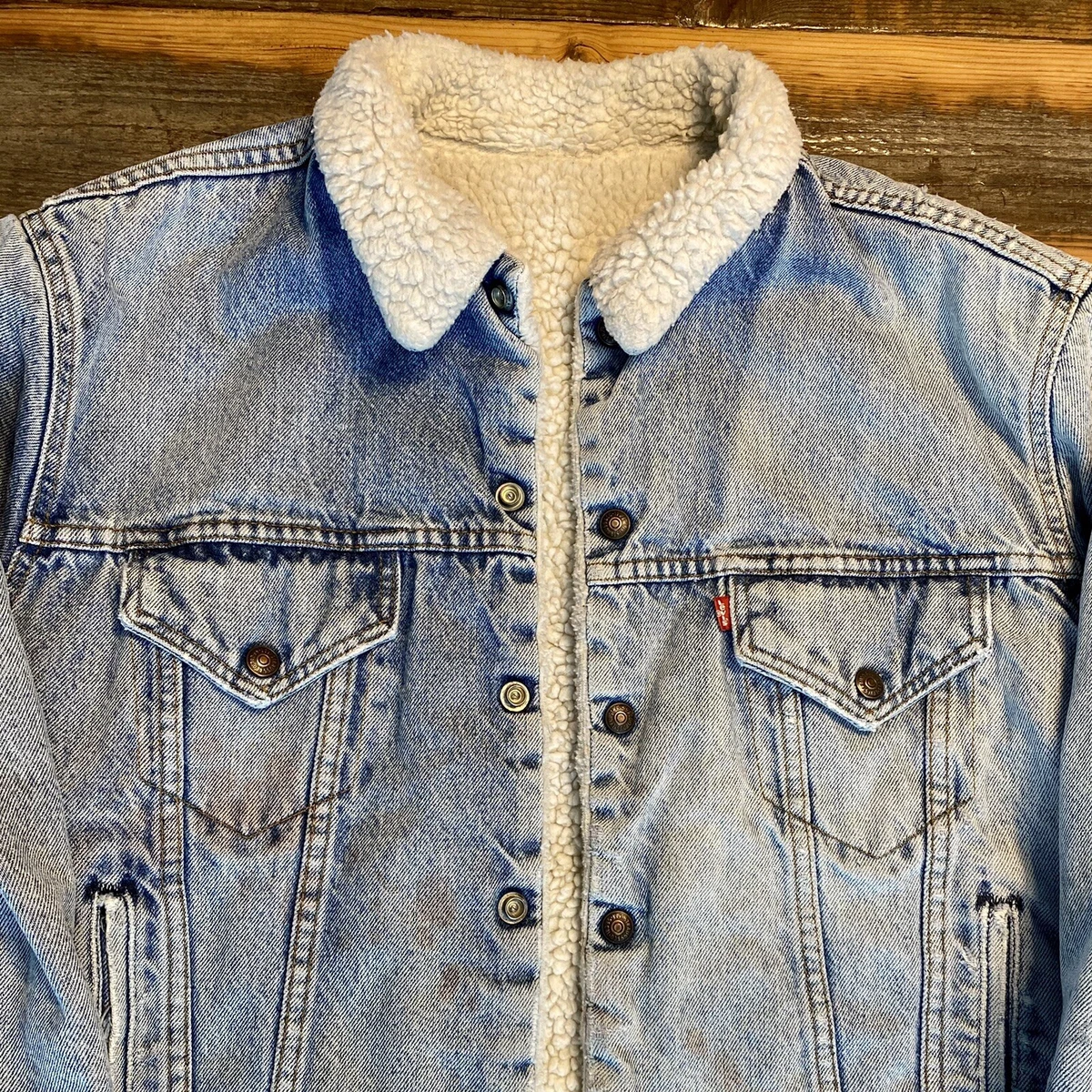 Levi's distressed 2024 denim jacket mens