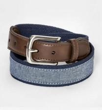 Boys Chambray Belt - Cat  Jack Blue Size XL Youth