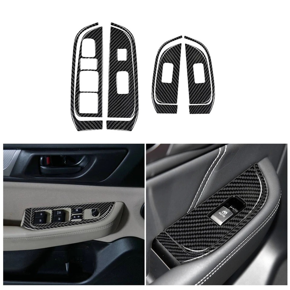 Kit completo de molduras interiores de auto de fibra de carbono para Subaru Outback 2015-2017 Foto 4 de 4