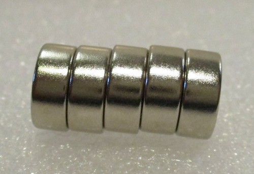 2K6014 - 5 x Neodymiun (Very Strong) Disc Magnets 10mm Dia x 4mm Thick Silver 1s - Picture 5 of 10