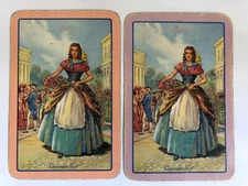Vintage Girls Swap Playing Cards: Named Lavender Woman European Crinoline Lady