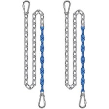 2 Stainless Steel Swing Chains with 4 Quick Connection Buckles Heavy Duty Han...