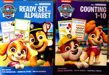 Nickelodeon Paw Patrol Pre-K Counting 1-10 or Alphabet Workbooks NEW 