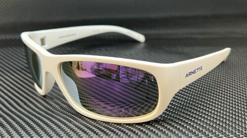 ARNETTE AN4290 27794V Matte White Violet Mirror 63 mm Men's Sunglasses - Picture 1 of 5