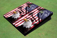 Custom American Flag With Eagle Cornhole Board set
