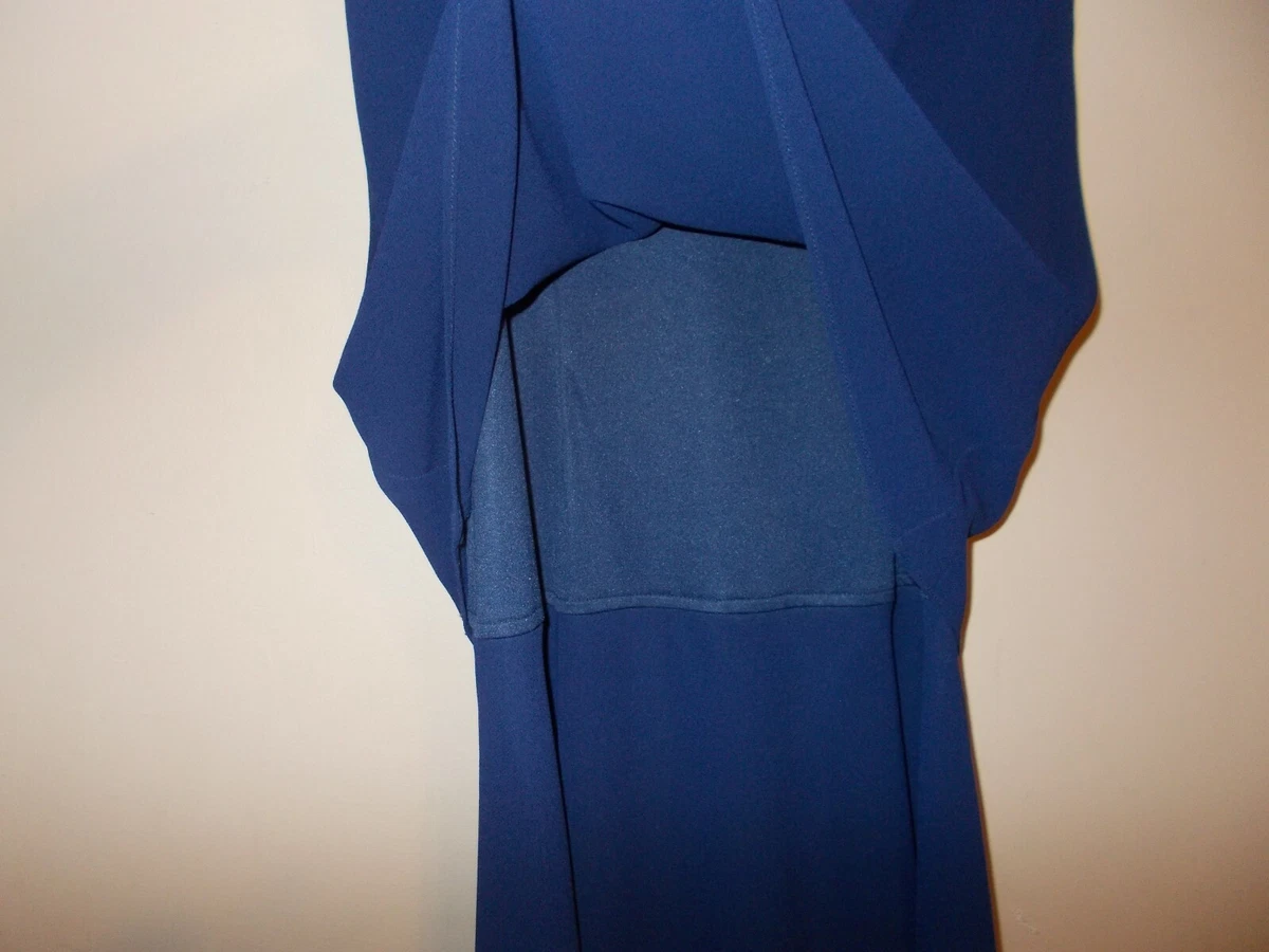 Patra Womens Size 8 Navy Blue Tier Dress Lined Sleeveless