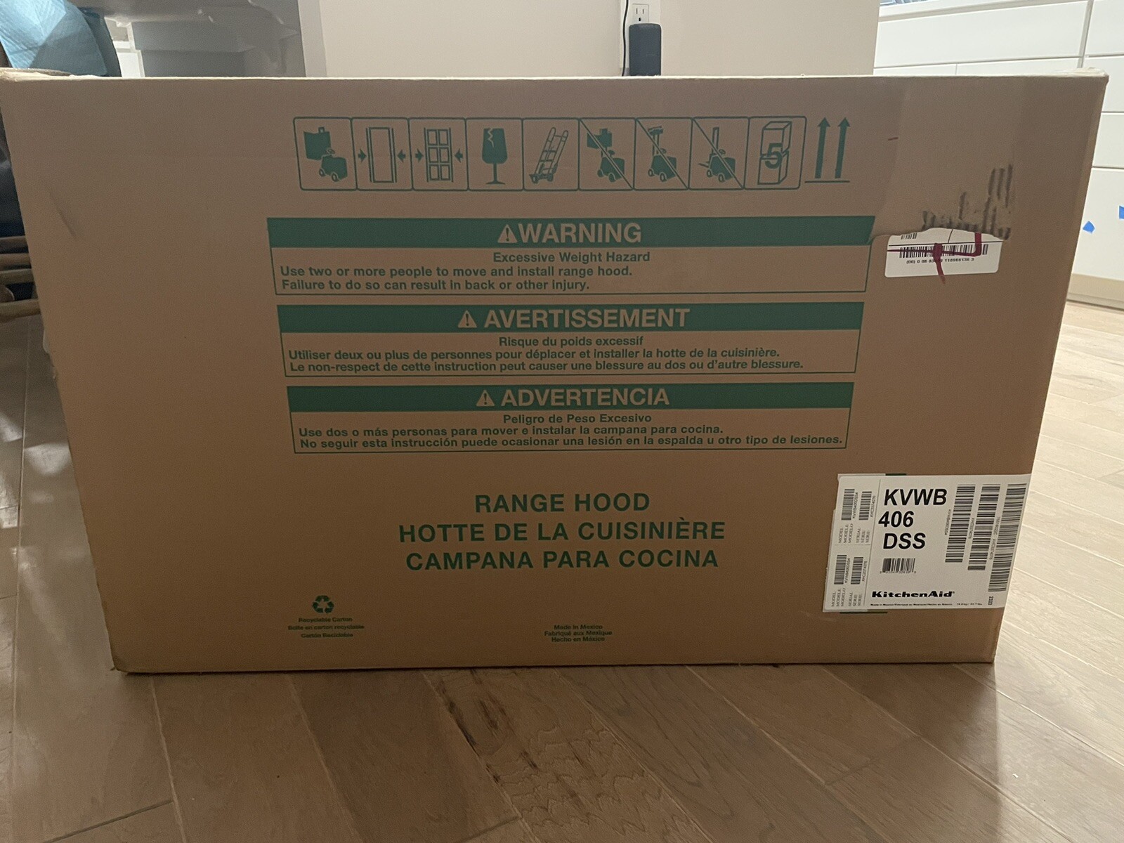 KitchenAid 36" Convertible Wall Mount Range Hood in Stainless Steel